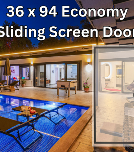 36 x 94 Economy Sliding Screen Door for 3 ft x 8 ft sliding glass door openings. Get yours today.