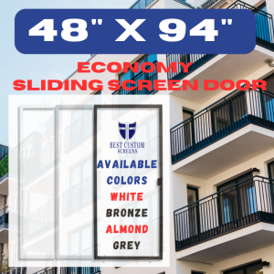 48 x 96 Patio Screen Door: Easy to Install and Fully Assembled