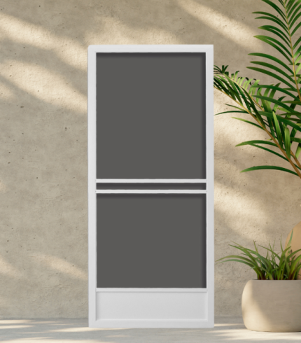 The White Model E Swinging Screen Door is the an affordable and quality screen door. Made in the USA!