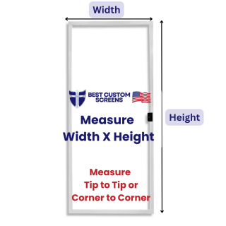 Measure your old sliding screen door frame width x height, corner to corner or tip to tip is important to get an accurate measurement. 