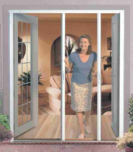 Roll Away French Door Screens