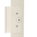 White interior latching lock