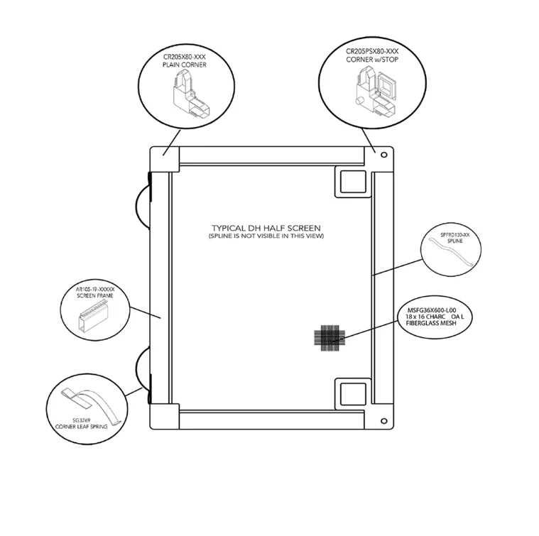 Window Screen with springs on side