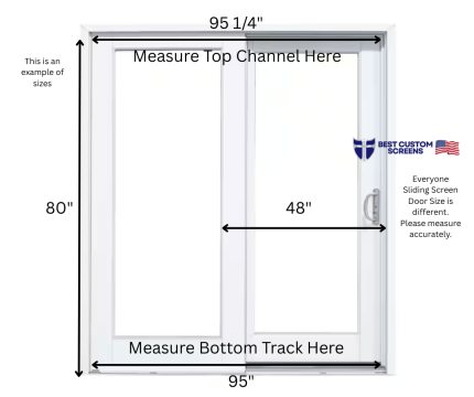 Use this example on how to measure your top channel and bottom track when you don't have an existing track or top channel. Sliding Screen Door magic.