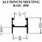 Aluminum Meeting Rail for double sliding screen doors