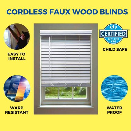 Product photo of Faux Wood Blinds cordless