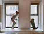 Kids Playing near windows