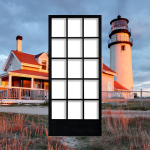 Black Cape Cod Swinging Screen Door
