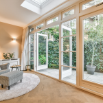 French doors that swing outward and do not use French screen doors. We recommend retractable screen doors for this type of French doors