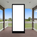 Black Vista Swinging Screen Door