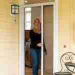woman exiting cool retractable screen