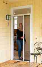woman exiting cool retractable screen