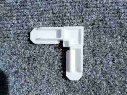 White plastic corner for window screen frame 5/16