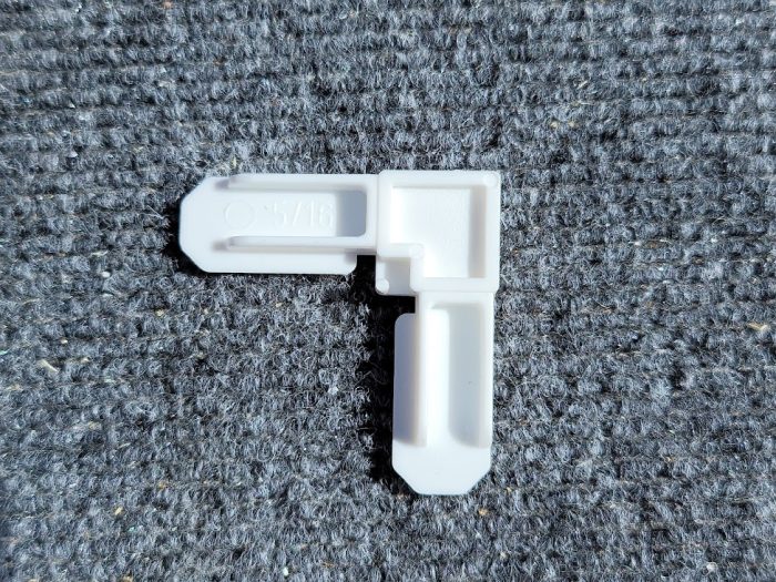 white plastic corner