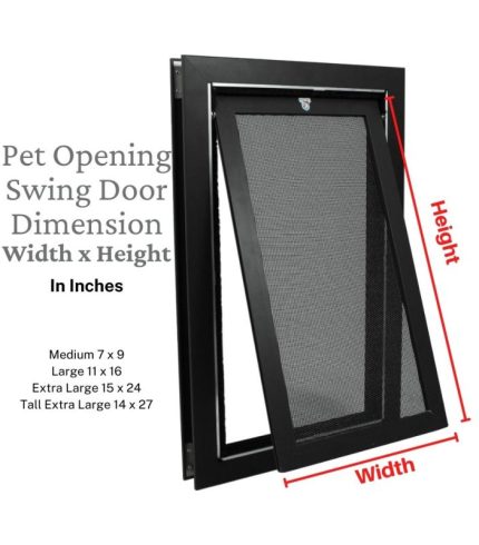 Swinging Pet Door Dimensions