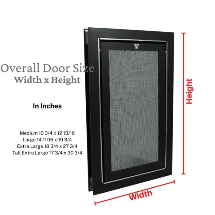 Overall Pet Door Size