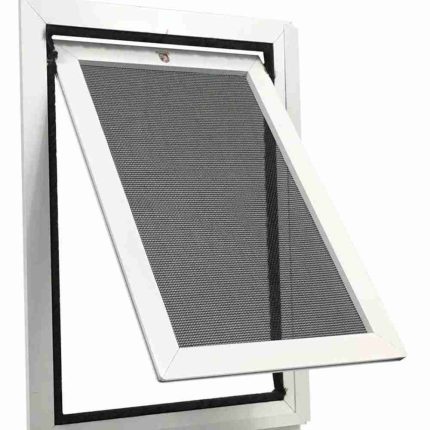 pet door screen door white