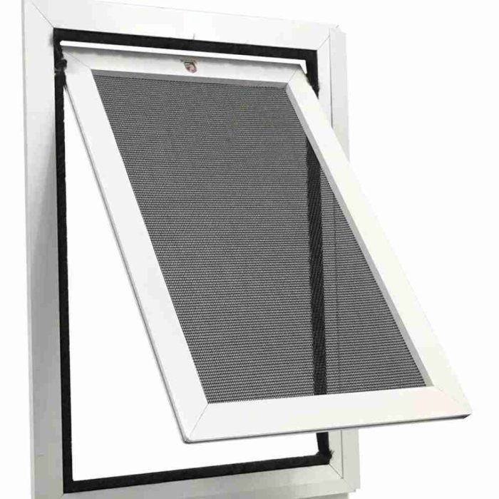 pet door screen door white