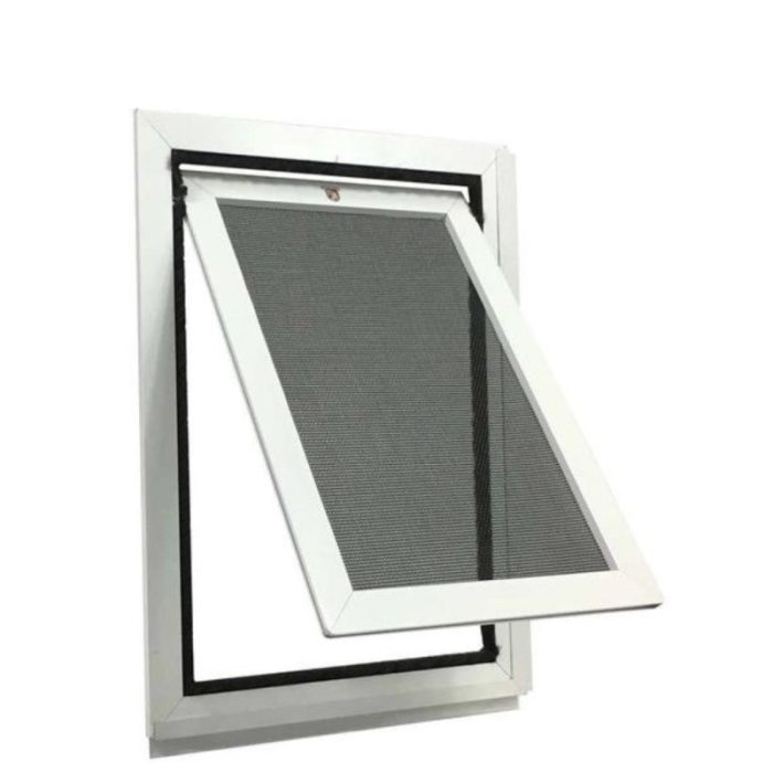 White Pet Door Open