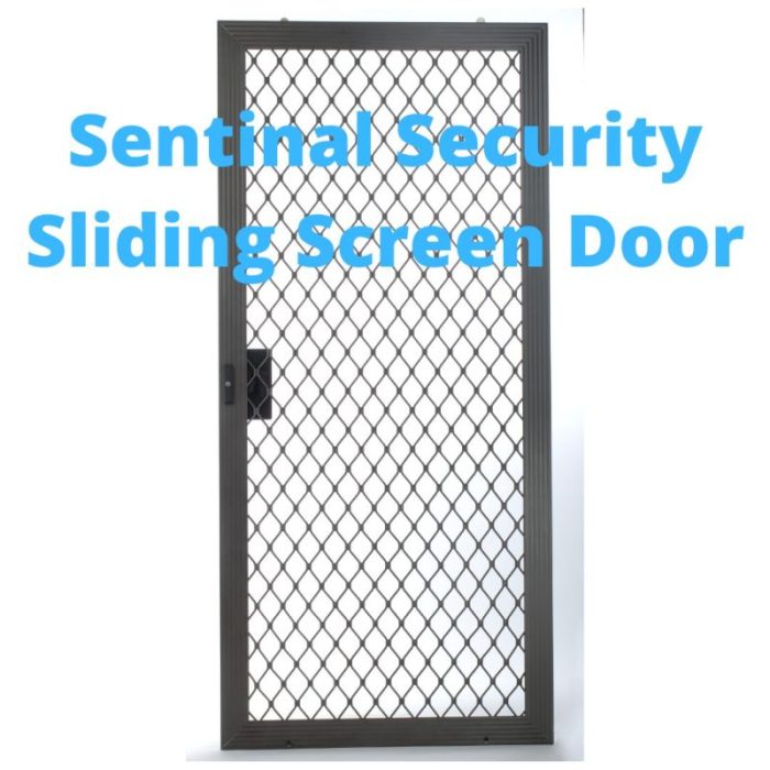 Sentinal Security Sliding Screen Door image Sentinal Security Sliding Screen Door in bronze
