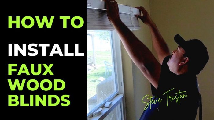 How to install a cordless faux wood blind by Steve Tristan