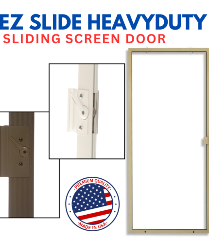 EZ Slide Heavy Duty Sliding Screen Door made in the USA Strong