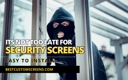 Crime sucks. Robber. Its not too late for security screen doors