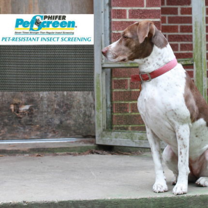 This dog need pet screen cut by the foot.