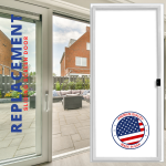 Grey Sliding Screen Door Replacement for patio glass sliders