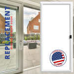 White Sliding Screen Door Replacement for patio glass sliders