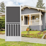White Craftsman Swinging Screen Door
