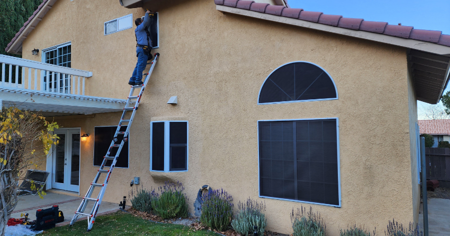 Installing solar screens with clips or directly through the frame is the same level of safety concern