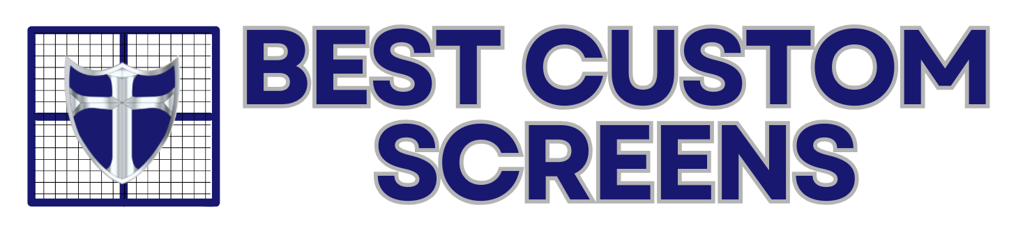 2026 Best Custom Screens Logo with Window Screen and Shield of St Michael